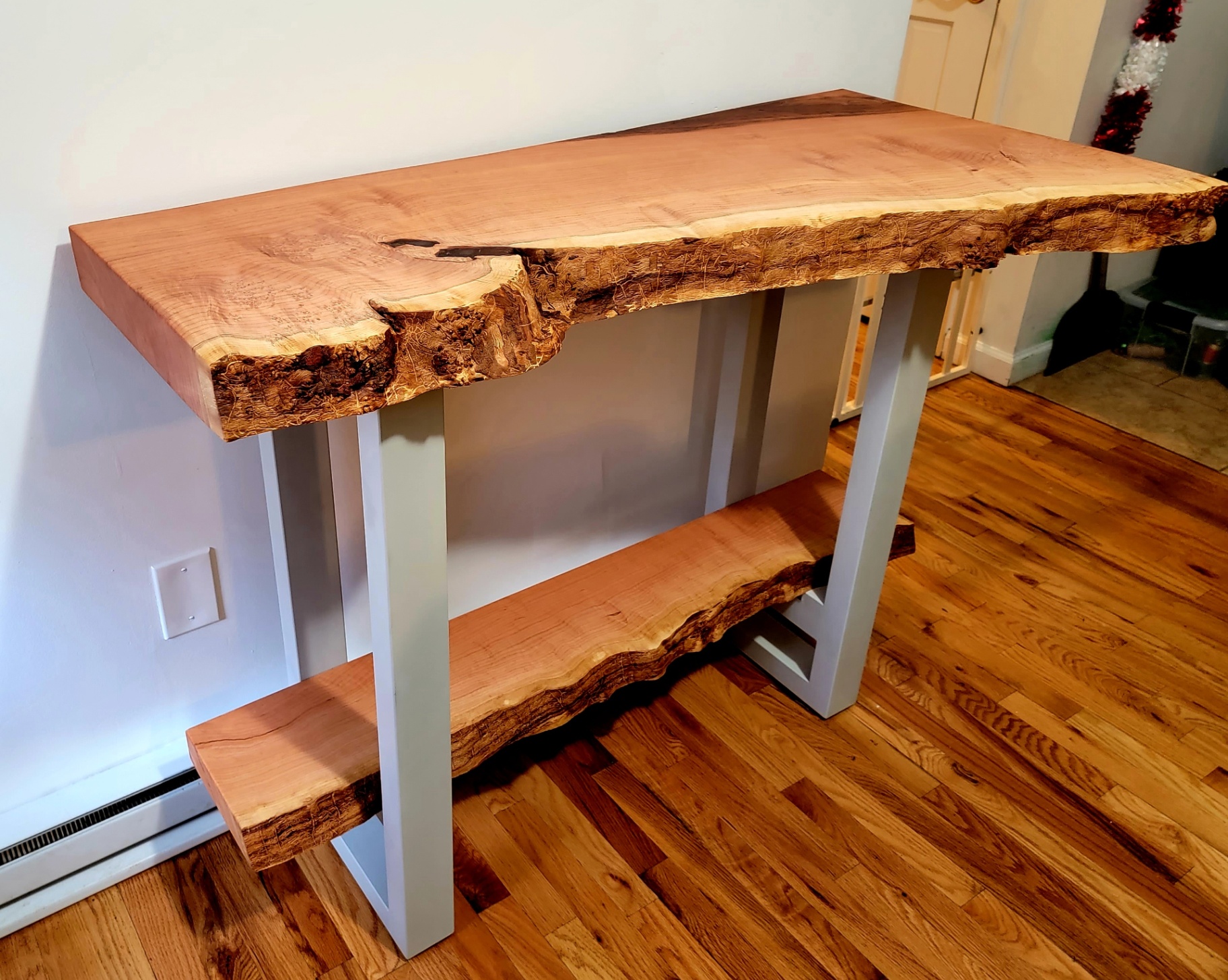 Live-Edge Maple Console