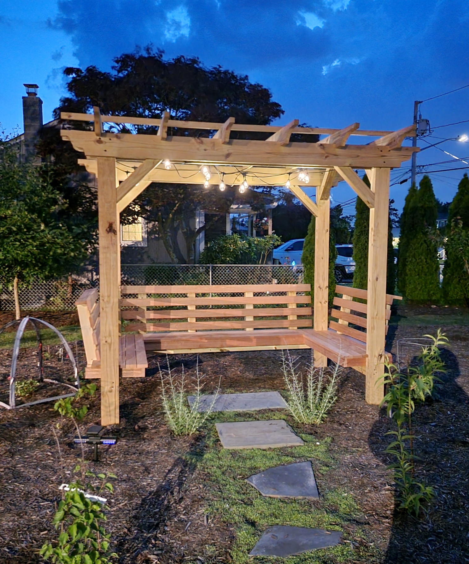 Garden Pergola & Benches